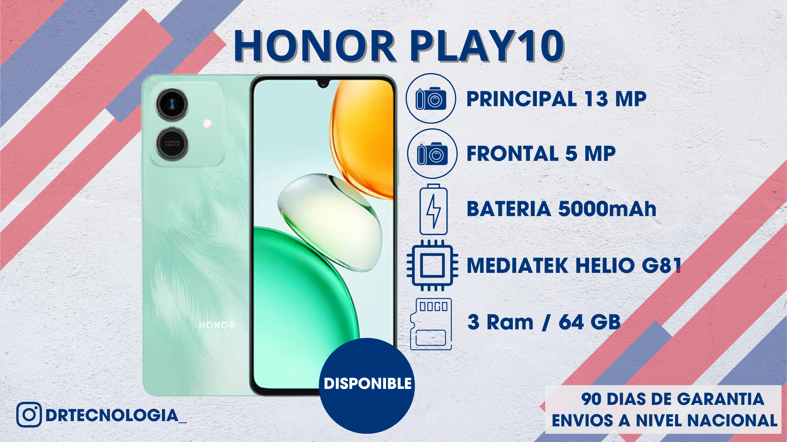 TELEFONO HONOR PLAY 10 3/64GB 